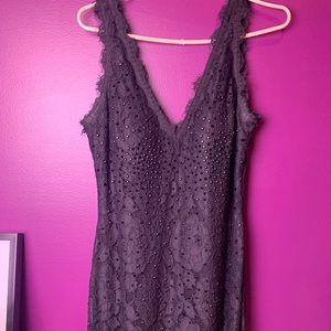 Betsy Adam Black Lace Gown 14